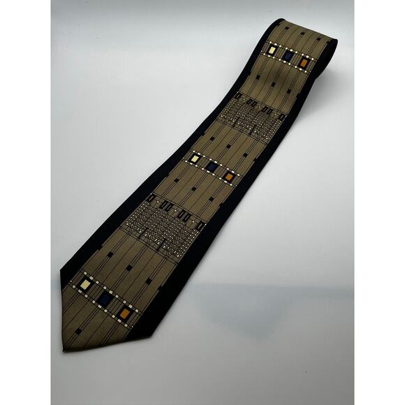 Frank Lloyd Wright Tree of Life Mens Silk Tie Wearable Art - Picture 4 of 7